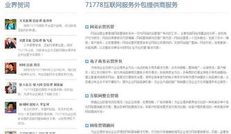 71778互聯網服務外包公司網站推廣指南 價格、生產廠家及信息服務解析